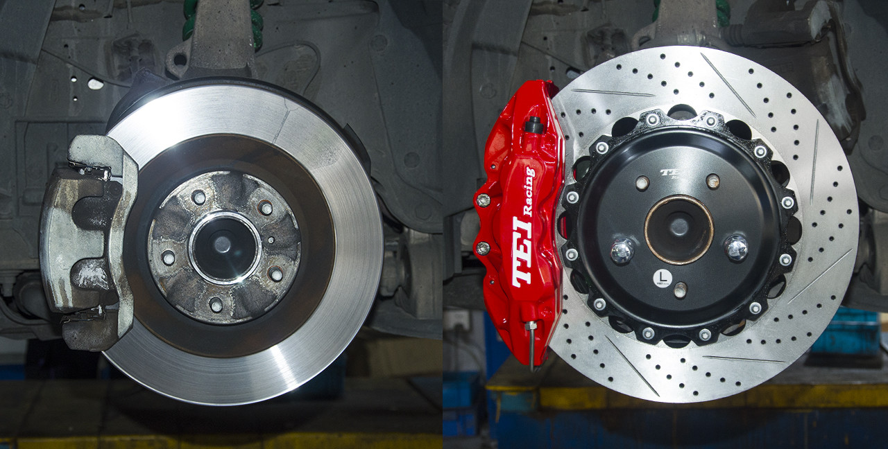 Infiniti Q50 Big Brake Kits 6 Piston Calipers With Needed Hardware P60S