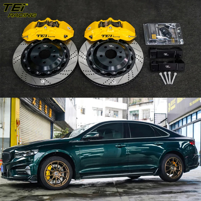 Front Big Brake Kit 4 Piston Caliper With 355x28mm Rotor BBK Auto Brake System For Geely PREFACE 18 Inch Car Rim
