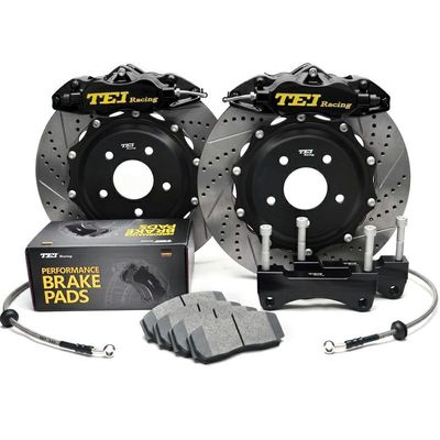 Disc 330x28mm  4- Piston Black Caliper With 2- Piece Rotor Front Brake Kit For Audi A3