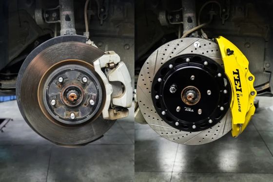 Big Brake Kit 4 Piston E-brake Caliper 355x28mm Disc 6 Piston Caliper For Camry 2017-2019 18" Wheel