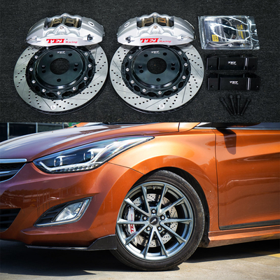Buy 4 Piston Racing Caliper Hyudnai big Brake Kit 355*32 MM High Carbon Disc Racing And Brake Pads For ELANTRA 18 Inch Rim online manufacture