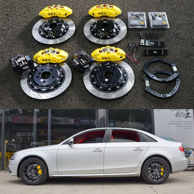 Buy BBK Audi Big Brake Kit For A4 B8 18 Inch Car Rim Front 6 And Rear 4 Piston Caliper To Keep The EBP Function online manufacture