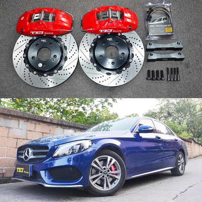 Buy C Class W205 Mercedes Big Brake Kit 17 Inch Car Rim Front 4 Piston Brake Kit Auto Brake System online manufacture