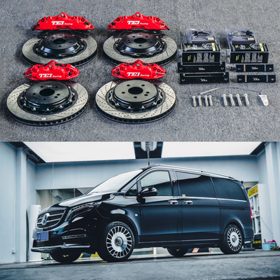 Buy Aluminum Mercedes Big Brake Kit Vito 19 Inch Car Rim Front 6 Piston And Rear 4 Piston Caliper Brake Kit online manufacture