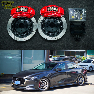 Buy Front Big Brake Kit 4 Piston Caliper With 355x28mm Rotor BBK Auto Brake System For Mazda 3 Axela 18 Inch Car Rim online manufacture