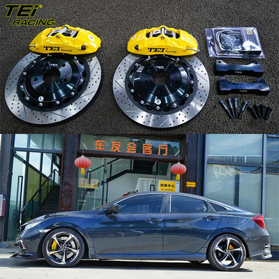 Buy Front Big Brake Kit 4 Piston Caliper With 355x28mm Rotor BBK Auto Brake System For Honda Civic 18 Inch Car Rim online manufacture