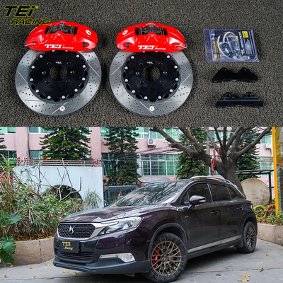 Buy Front Big Brake Kit 4 Piston Caliper with 330x28mm rotor BBK auto brake system For Citroen DS6 17 Inch car rim online manufacture