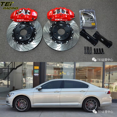 Buy Front Big Brake Kit 4 Piston Caliper With 330x28mm Rotor BBK Auto Brake System For Volkswagen Magotan 17 Inch Car Rim online manufacture