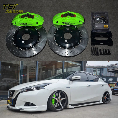 Buy Front Big Brake Kit 4 Piston Caliper with 355x28mm rotor BBK auto brake system For Nissan Bluebird 17 Inch car rim online manufacture