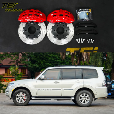 Buy Front Big Brake Kit 6 Piston Caliper with 332x32mm rotor BBK auto brake system For MITSUBISHI PAJERO 17 inch car rim online manufacture