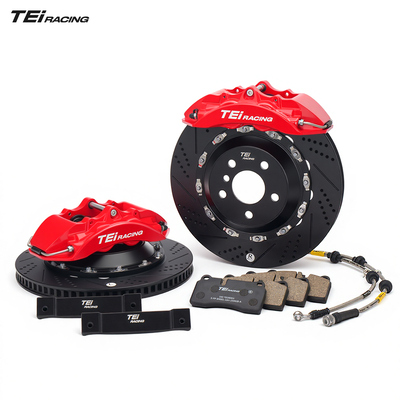 Quality  Front Big Brake Kit 4 Piston Caliper With 355x28mm Rotor BBK Auto Brake System For Audi A4 A6 18 Inch Car Rim factory