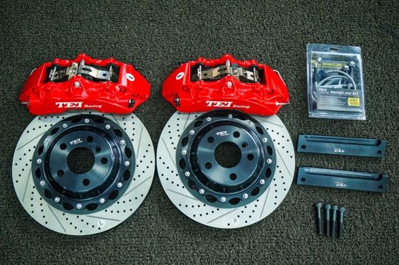 Buy Front 6 Piston Caliper With 355x32mm Drilled Slotted Rotor For BMW 325 320 323 328 330 335 340 2010-2012 18