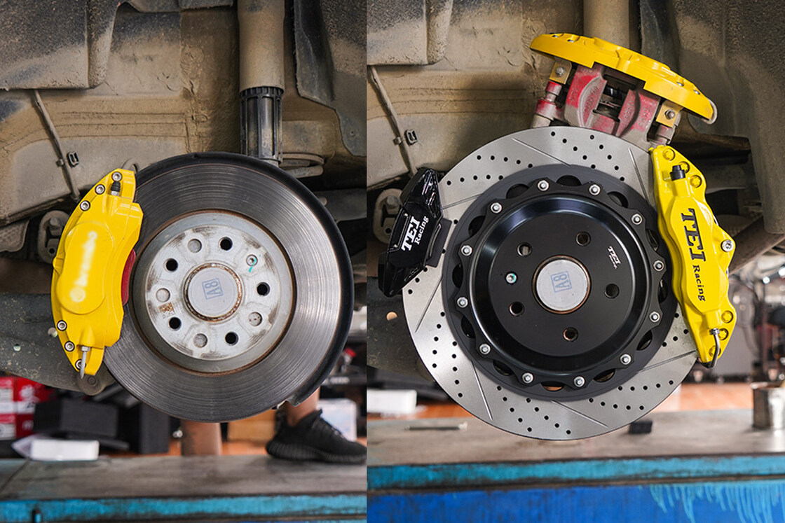 VW Volkswagen CC Big Brake Kit 6 Piston Caliper With Drilled And