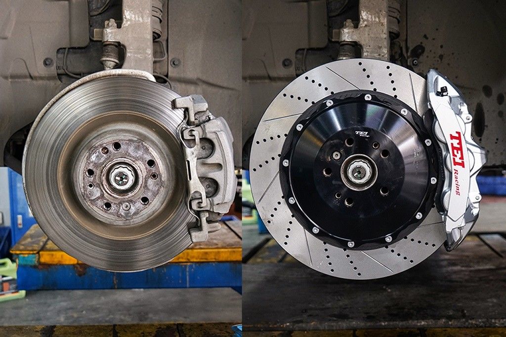 Big Brake Kit For Benz GLS 6 Piston Caliper With 405mm Rotor  Front 20 Inch 4 Piston Caliper With Electric Parking