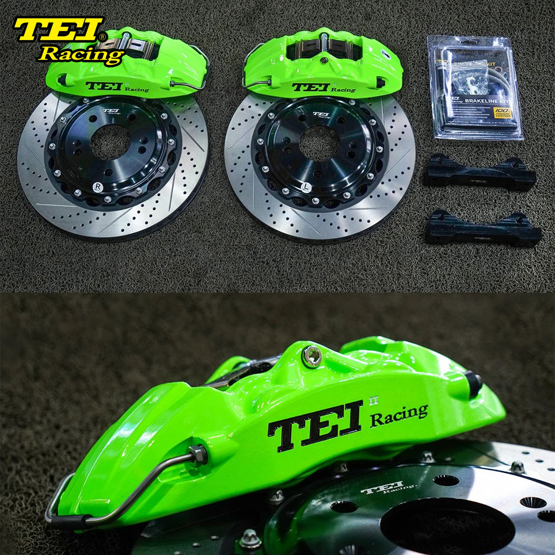 4 Piston Racing Caliper Hyudnai big Brake Kit 330*28 MM High Carbon