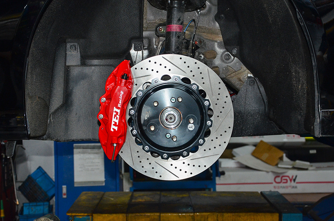 Check Brake System Honda Civic TEI Racing 6 Piston Big Brake Kit For Honda Accord 18 Inch Wheel