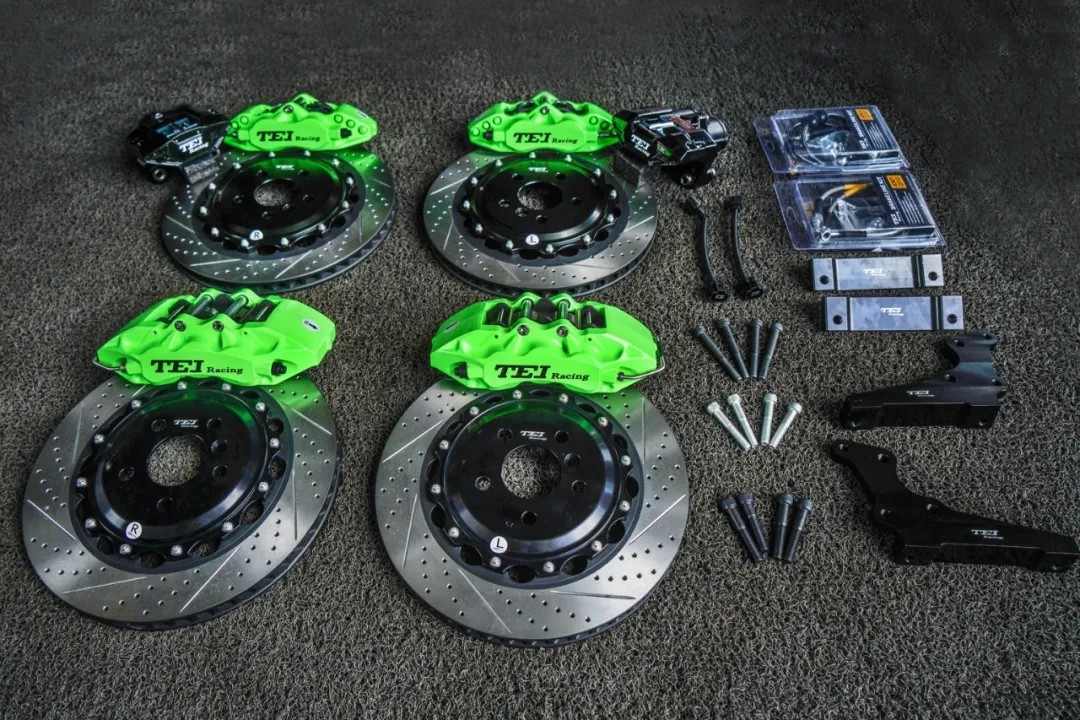 Front Rear Caliper EBRAKE Caliper Performance Disc Rotor For