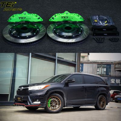 Front Big Brake Kit 6 Piston Caliper With 378x32mm Rotor BBK Auto Brake System For Toyota Highlander 19 Inch Car Rim
