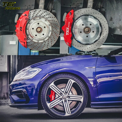 Golf R Rear Calipers Front 6 Piston And Rear 4 Piston Caliper With E-brake Caliper BBK Auto ...