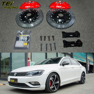 Front Big Brake Kit 4 Piston Caliper With 355x28mm Rotor BBK Auto Brake System For Volkswagen Lamando 16 Inch Car Rim