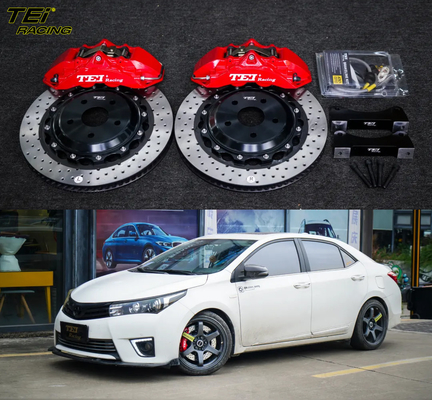 Front Big Brake Kit 4 Piston Caliper With 378x32mm Rotor BBK Auto Brake System For Toyota Corolla 18 Inch Car Rim
