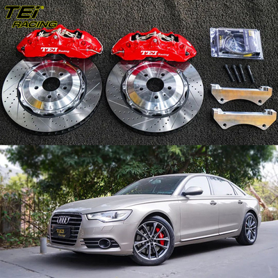 Front Big Brake Kit 6 Piston Caliper With 378*32 Mm Rotor BBK Auto Brake System For Audi A6  19 Inch Car Rim