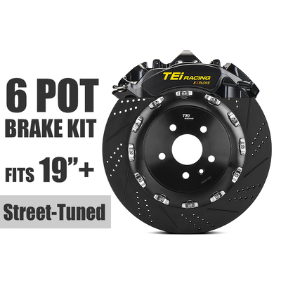 TEI S60-EXPLORE BBK 6 Piston Forged Caliper Auto Brake System Front Brake Kit for Ford Mustang 20 Inch Car Rim