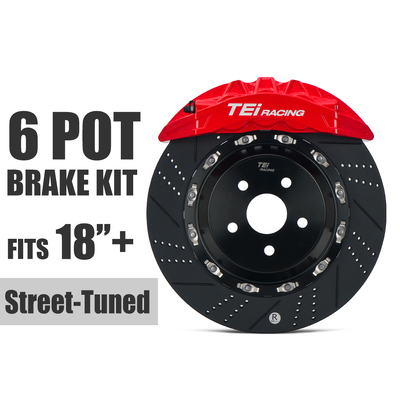 TEI P60EV Big Brake Kit 6 Pot Auto Brake Calipers 18-inch Disc BBK for VW Golf MK6 MK7 MK7.5 MK8 GRI R