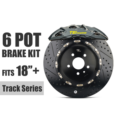 TEi GTS6 Caliper 6 Piston BBK Front Racing Brake Kit for Nissan 350Z 370Z Mazda RX-7 RX-8 Honda S2000