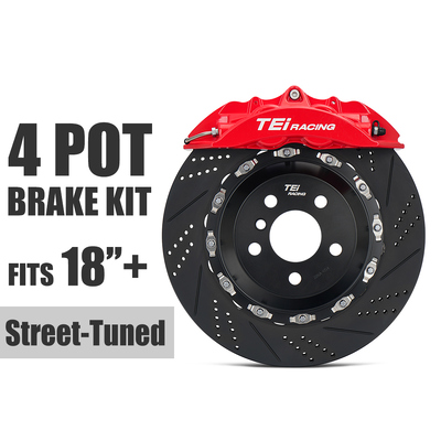 TEI P40NS+ 4 Pot Brake Caliper Kit BBK R18/R19 Big Brake Kit for Audi A4 B6 B7 B8 B8L B9 B9.5 B10 2000-2025