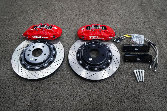 Big Brake Kit For Cadillac CT4 Instlled TEI Racing  P60S Forged 6 Piston Calipers